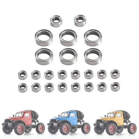 RC Parts Compatible with FMS for FCX24 1/24 RC Crawler Car Upgrade Parts Spare Replacement Accessories 24Pcs Steel Ball Bearing Set in Saudi Arabia