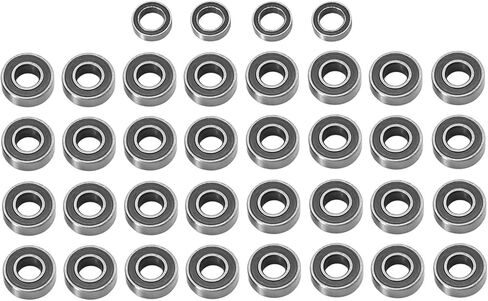 Compatible with Tamiya for GF02 RC Car Upgrade Parts Accessories 36pcs Sealed Steel Bearing Kit RC Assortment(Blue) in Saudi Arabia