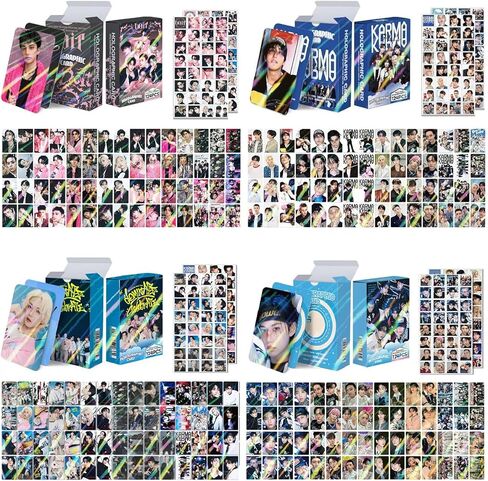 496pcs Stray Laser Photocards Set,Hollow Album Laser Photocard Lomo Card(240pcs Photocards+256pcs Stickers-Purple) in Saudi Arabia