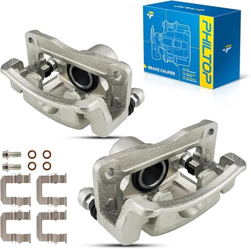 PHILTOP 18-B5040 18-B5041 مجموعة فرجار الفرامل الخلفية شيفروليه GMC for2007-2017 Equinox، 2010-2017 Terrain، 2012-2015 Captiva Sport، 2008-2010 Vue، Torrent، قطعتين للسائق الخلفي والراكب in Kuwait