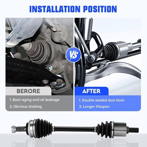 Front Left&Right CV Axle Shaft Assembly Fit for Honda Accord 3.0L 1998-2002, for Acura TL 3.2L 1999-2003, for Acura CL 3.2L 2001-2003, Replace for 66-4166 66-4167, 2 pcs CV Joint Shaft in Kuwait