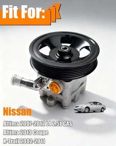 ‎21-5478 Power Steering Pump with Pulley Fits for Nissan Altima 2007-2012 L4 2.5L GAS, Altima 2013 Coupe, Power Assit Pump Assembly for X-Trail 2002-2011 Replace OE# ‎49110CN00C 49110JA02B 49110ZX01B in Kuwait