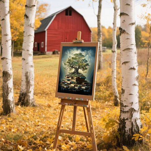 FUKVHIL Paint by Numbers Tree for Adults, Acrylic Oil Painting by Numbers Kits for Beginner with Paintbrushes Brushes Paintwork Art Canvas for Home Decor 16x20 inch in Saudi Arabia