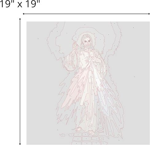 DIY Oil Painting Religious Paint by Numbers Kit, Divine Mercy Image, Includes Canvas, Paints, and Brushes, Inspirational Arts and Crafts Kits for Catholic Adults, 19 Inches, Multi (J6492) in Kuwait
