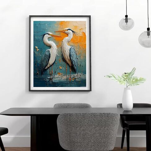 LAENAKR Paint by Numbers, Herons Standing in The Water, Adult Crafts Adult Paint by Number Kits, Arts Crafts for Home Decor (No Frame,16x20 inch) in Kuwait