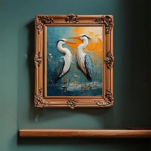 LAENAKR Paint by Numbers, Herons Standing in The Water, Adult Crafts Adult Paint by Number Kits, Arts Crafts for Home Decor (No Frame,16x20 inch) in Kuwait