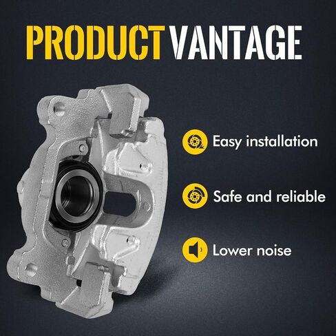 KUSATEC 19B2974 19B2975 Front Disc Brake Caliper with Bracket fit for Audi A1 11-13/A3 10-13; Volkswagen Beetle 12-19/Bora 05-10/Golf 10-14/Jetta 05-18/Rabbit 06-09; Both Left & Right side in Kuwait
