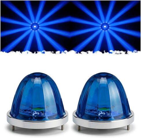 Watermelon Lights LED Side Marker Turn Signal Lights,2PCS Red Strobe and Constant Clearance Warning Water Melon Lights 12V 24V for Kenworth Freightliner Peterbilt Semi Trucks RVs Trailers in Saudi Arabia