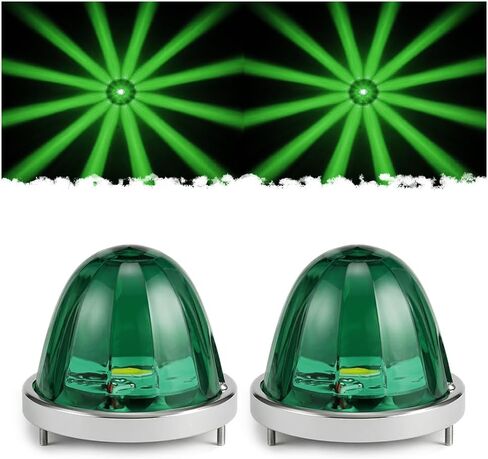 Watermelon Lights LED Side Marker Turn Signal Lights,2PCS Red Strobe and Constant Clearance Warning Water Melon Lights 12V 24V for Kenworth Freightliner Peterbilt Semi Trucks RVs Trailers in Saudi Arabia