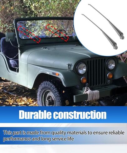 1 Pair Front Windshield Wiper Arm Replacement Kit Compatible with Jeep CJ5 CJ6 CJ7 CJ5A CJ6A CJ8 Scrambler Replace 42883 J0979281 J5758005 J9995182 J0979281 J5758005 in Kuwait