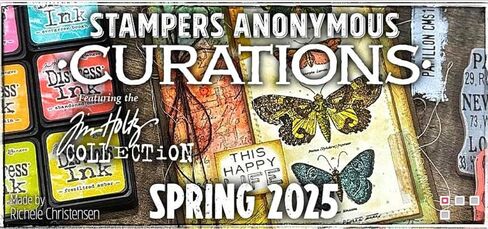 Tim Holtz Stampers Anonymous Papillion Cling Stamp (CS106), Part of Curations March 2025 Release + Carnora Mesh Storage Bag in Kuwait