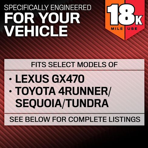 فلتر هواء محرك K&N: فلتر هواء بديل طويل العمر 18,000 ميل: متوافق مع 2000-2015 Toyota/Lexus: Tundra، Sequooia، GX470، 4Runner، Land Cruiser، KNA-2144 in Kuwait