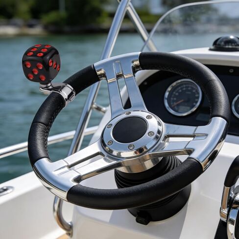 Abfer Steering Wheel Spinner Car Wheel Suicide Knob Dice Power Handle Turning Helper Fit Most Vehicles (Red) in Saudi Arabia