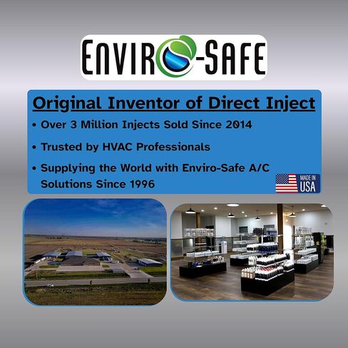 ENVIRO-SAFE Proseal Direct Inject - AC Leak Repair | 30-Second Install • Original USA Manufacturer • R22 R1234YF R410a R134a (with Installation Kit (30 Second Install), 5 Ton (Standard Home A/C)) in Kuwait