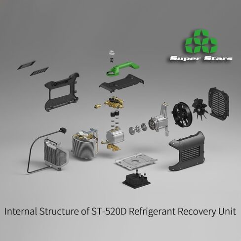 Super Stars Refrigerant Recovery Machine A2L-Compatible - 1 HP (750 W) Brushless Digital Display with Self-Cleaning Portable HVAC Unit for All Common CFC HFC HCFC in Saudi Arabia