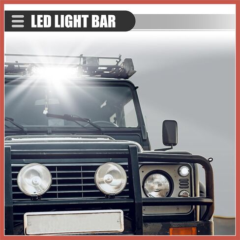شريط إضاءة LED عالمي من ACROPIX، مجموعة مصابيح الضباب للقيادة في مكان الفيضانات، لمصد رف السيارة، لشاحنات الالتقاط على الطرق الوعرة، 7 بوصات 20 LED 60 وات 12-24 فولت، ألومنيوم، قطع غيار سيارات سوداء in Kuwait