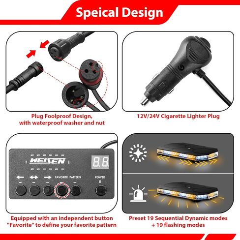 طقم تثبيت شريط إضاءة الكابينة بدون مثقاب من WeiSen متوافق مع Dodge RAM 1500 Classic RAM 2500-5500 2019-2024، مصابيح طوارئ LED للشاحنات in Kuwait