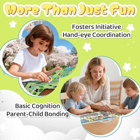 6 Themes Reusable Sticker Books for Toddlers 2-4 Years with 300+ Waterproof, Easy to Clean Toddler Stickers & 6 Play Scenes, Reusable Sticker Books for Toddlers 2-4 Years, Toddler Stickers in Saudi Arabia