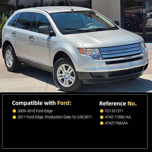 مرآة باب جانبية للراكب الأيمن من Dasbecan متوافقة مع 2009-2011 Ford Edge قابلة للطي يدويًا وغير ساخنة تحل محل AT4Z17682AA FO1321371 تاريخ البناء حتى 8 فبراير 2011 أسود (3 دبابيس) in Kuwait