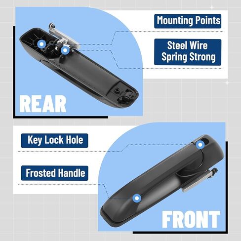 4 قطع مقبض باب متوافق مع 2009-2025 دودج رام 1500 كلاسيك 2500 3500 بيك اب، استبدال طقم خلفي أمامي خارجي لـ CH1310160 CH1520139 CH1311160، مقبض خارجي مطلي in Kuwait