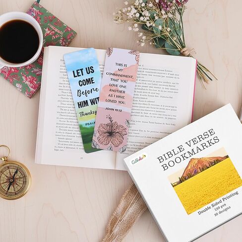 100 Pack Bible Verses Bookmarks, 25 Style Inspirational Book Markers Religious Bookmarks for Women & Men Reading Lover, Bulk Christian Gifts for School Church(Double-Sided) in Saudi Arabia