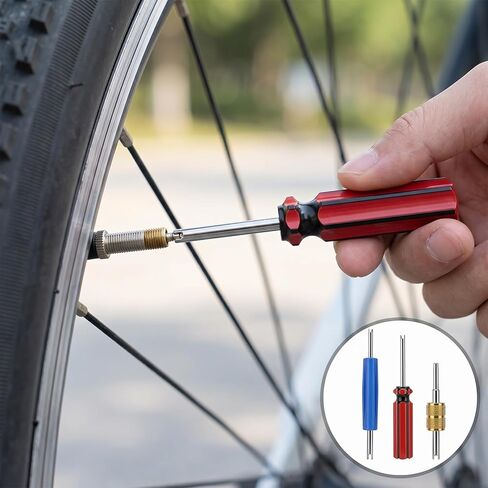 6 Pcs Valve Core Removal Tool, R134 R12 A/C HVAC Valve Stem Removal Tool, Single & Dual Head A/C Valves Core Extractor for Air Conditioning Line Repair Removals Tools in Kuwait