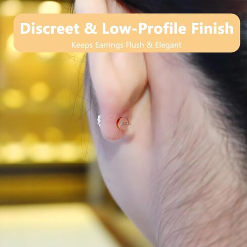 40Pcs Flat Earring Backs for Studs Soft Silicone Pinch Bails and Safety Clasps for Jewelry Making Gold Silver Plastic Earring Back Findings DIY Ear Supplies for Earrings Hoops in Saudi Arabia