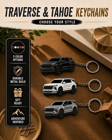 Traverse Tahoe Metal Keychain - Compatible with SUV Chevy Traverse & Tahoe Accessories ideal Gift 2019-2026 in Saudi Arabia