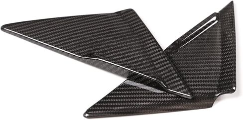 Car Exterior Accessories Front A-Pillar Triangular Decorative Stickers Rear Mirror Front Decorative Cover Panel for Nissan GTR R35 2008-2016 (Carbon Fiber Black) in Saudi Arabia