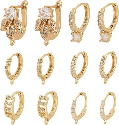 Elecrelive 6 Pairs 316 Surgical Stainless Steel Huggie Hoop Earrings 12mm Hypoallergenic Ear Finding Small Silver Hoop Earrings for Women Dangle Jewelry DIY Making in Kuwait