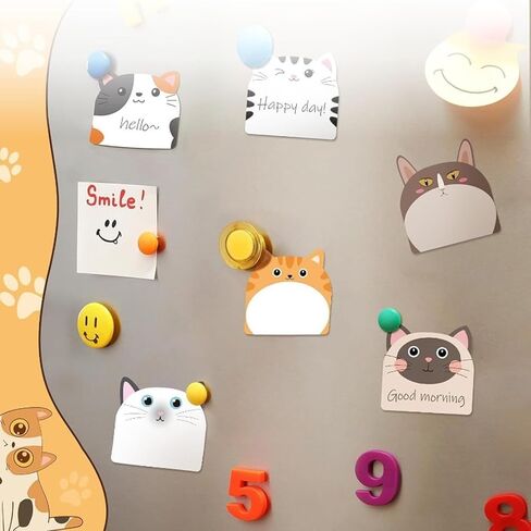 12 Pack Cute Cat Sticky Notes - Creative Journal Convenience Stickers, Fun Self-Adhesive Memo Pads for Notebooks, Note Taking & Daily Reminders in Kuwait