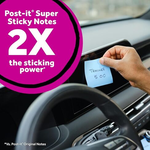 Post-it Super Sticky Pop-up Notes, 2 Pack, 3 in x 3 in (76 mm x 76 mm), Pink Salt, 2 Dispensers with 90 Sheets/Pad (180 Sheets Total), Portable Sticky Notes for Walls, Doors, Planners in Kuwait