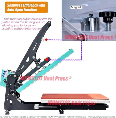 Heat Press Machine for T-Shirts: 2025 Upgraded 16x24 Auto Open Heat Press Slide-Out,Heated Surface with Teflon Non-Stick Coating,110V, 2000W, for DTF on Tshirts, Bags, Cushion(Not for Sublimation) in Saudi Arabia