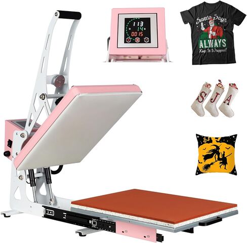 Heat Press Machine for T-Shirts: 2025 Upgraded 16x24 Auto Open Heat Press Slide-Out,Heated Surface with Teflon Non-Stick Coating,110V, 2000W, for DTF on Tshirts, Bags, Cushion(Not for Sublimation) in Saudi Arabia