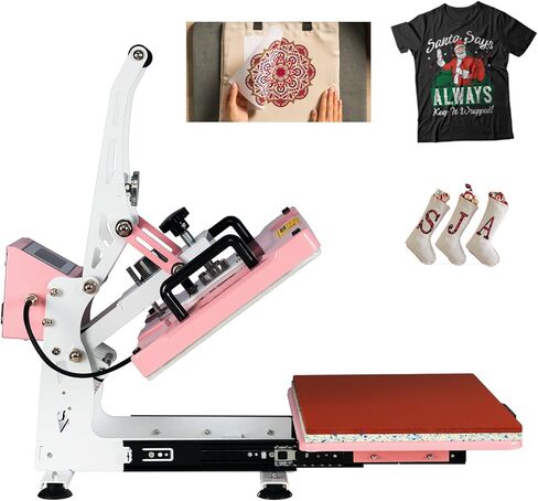 Heat Press Machine for T-Shirts: 2025 Upgraded 16x24 Auto Open Heat Press Slide-Out,Heated Surface with Teflon Non-Stick Coating,110V, 2000W, for DTF on Tshirts, Bags, Cushion(Not for Sublimation) in Saudi Arabia