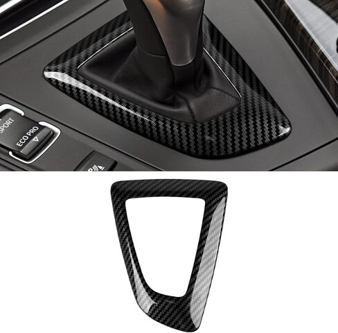 التحكم في صندوق التروس، مقبض ناقل الحركة، غطاء إطاري للوحة، ملصق داخلي متوافق مع BMW F30 F20 F22 F32 ABS من ألياف الكربون لملحقات BMW F30 2017-2018 in Kuwait