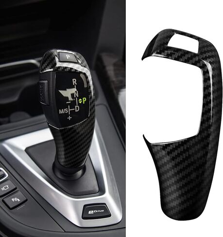 التحكم في صندوق التروس، مقبض ناقل الحركة، غطاء إطاري للوحة، ملصق داخلي متوافق مع BMW F30 F20 F22 F32 ABS من ألياف الكربون لملحقات BMW F30 2017-2018 in Kuwait