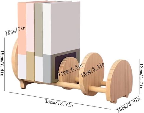 Bookshelf Adjustable Creativity Desktop Small Bookshelf Wooden Simple Home Office Storage Rack for Living Room Home Office in Saudi Arabia