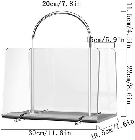 Bookshelf Medieval Style Portable Home Bookshelf Transparent Acrylic Magazine Rack for Living Room Home Office in Saudi Arabia
