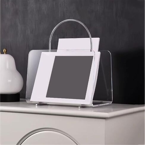 Bookshelf Medieval Style Portable Home Bookshelf Transparent Acrylic Magazine Rack for Living Room Home Office in Saudi Arabia
