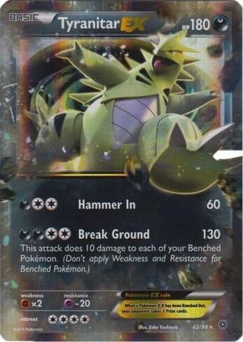 بوكيمون - Tyranitar-EX (42/98) - الأصول القديمة - هولو in Kuwait