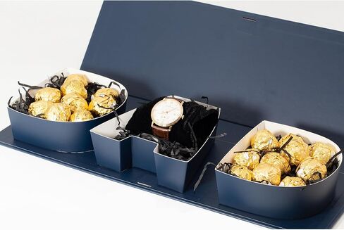 Geoto 17.3x6x2in Fillable DAD Shaped Letter Box 1 Pack, Empty Gift Wrapping Box for Father's Day Packing (Navy Blue) in Saudi Arabia