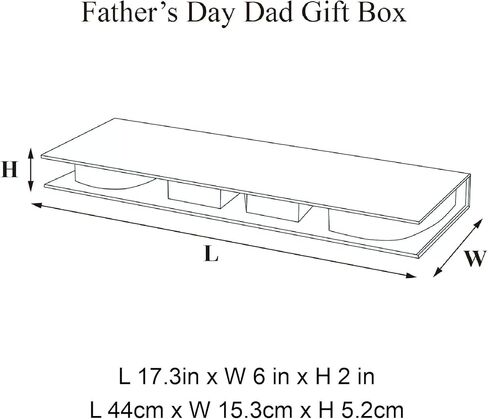 Geoto 17.3x6x2in Fillable DAD Shaped Letter Box 1 Pack, Empty Gift Wrapping Box for Father's Day Packing (Navy Blue) in Saudi Arabia