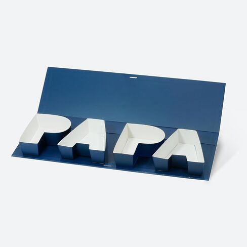 Geoto 17.3x6x2in Fillable DAD Shaped Letter Box 1 Pack, Empty Gift Wrapping Box for Father's Day Packing (Navy Blue) in Saudi Arabia