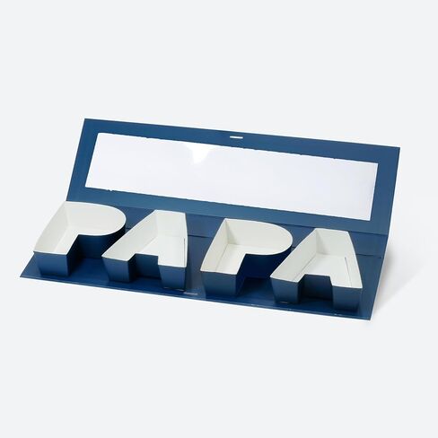 Geoto 17.3x6x2in Fillable DAD Shaped Letter Box 1 Pack, Empty Gift Wrapping Box for Father's Day Packing (Navy Blue) in Saudi Arabia