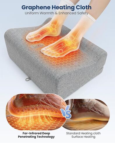 Comfier Foot Rest Under Desk with Heat,Foot Warmer,Office Chair&Home Gaming Desk Footstool,Heated Footrest,Adjustable Ergonomic Foot Stand,Memory Foam Support Cushion,Gifts forMen,Women in Saudi Arabia