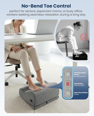 Comfier Foot Rest Under Desk with Heat,Foot Warmer,Office Chair&Home Gaming Desk Footstool,Heated Footrest,Adjustable Ergonomic Foot Stand,Memory Foam Support Cushion,Gifts forMen,Women in Saudi Arabia
