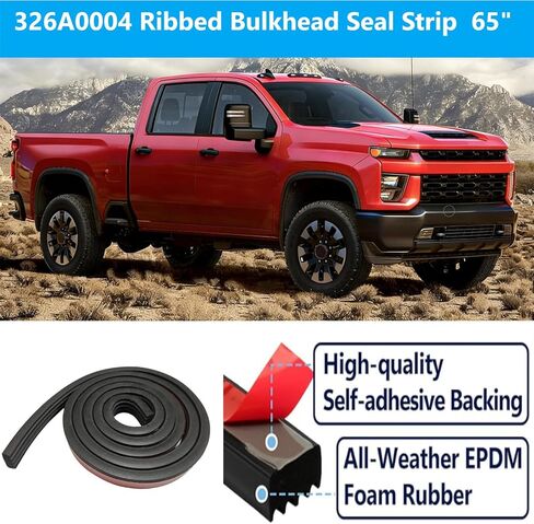 326A0004 غطاء حاجز تونيو، 3/5 بوصة × 65 بوصة ختم غطاء سرير الشاحنة، ذاتي اللصق EPDM مطاط رغوي مضلع تجريد الطقس للمركبات الترفيهية والقوارب والسيارات والشاحنات والبحرية وباب المرآب in Kuwait