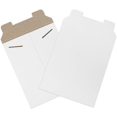 BOX USA Rigid Mailers 7" x 9" (100-Pack) - Cardboard Mailer Envelopes for Photos, Greeting Cards, Trading Cards - Stay Flat in Kuwait