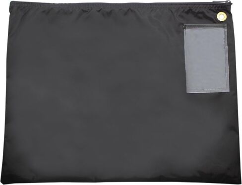 Interoffice Mail Bag 200 Denier Transit Bag, Envelope Mailer, Large Zipper Bag, Black (18 x 14 Inch) in Kuwait